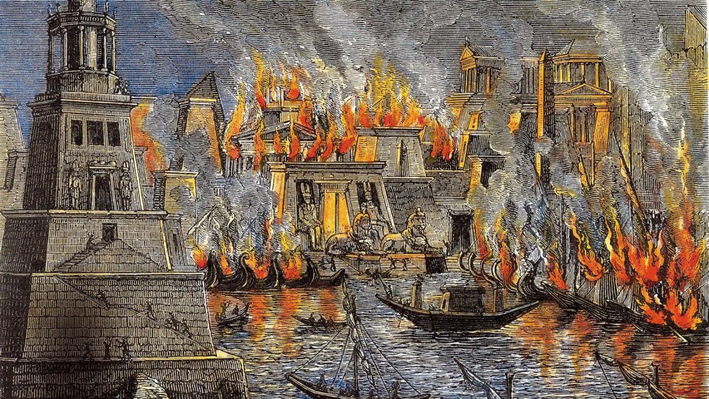 Library Of Alexandria Fire