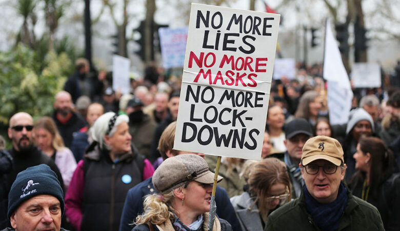 Anti Lockdown And Anti Vaccine Protests In London