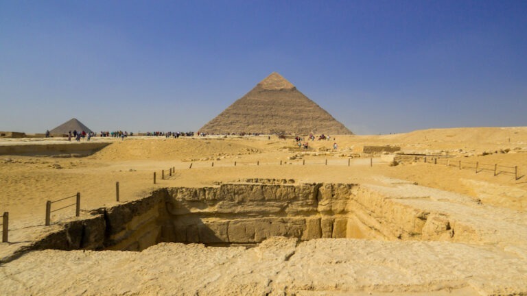 evidence of seven levels of infrastructure beneath the giza plateau