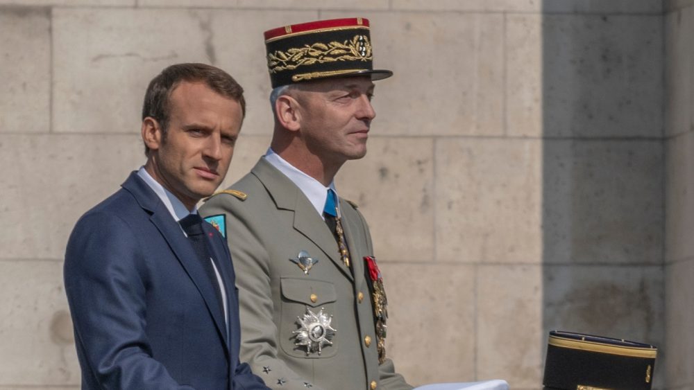 Macron with French General