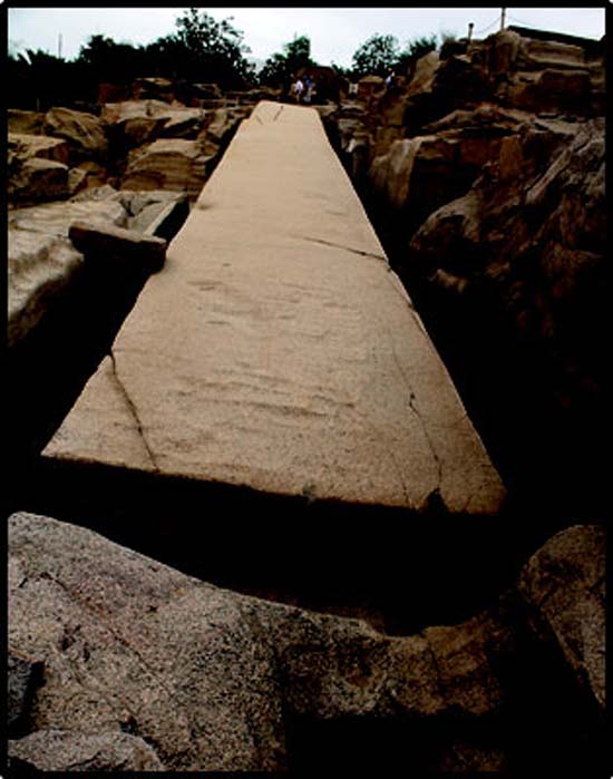 The Large Unfinished Obelisk In The Aswan Quarry.